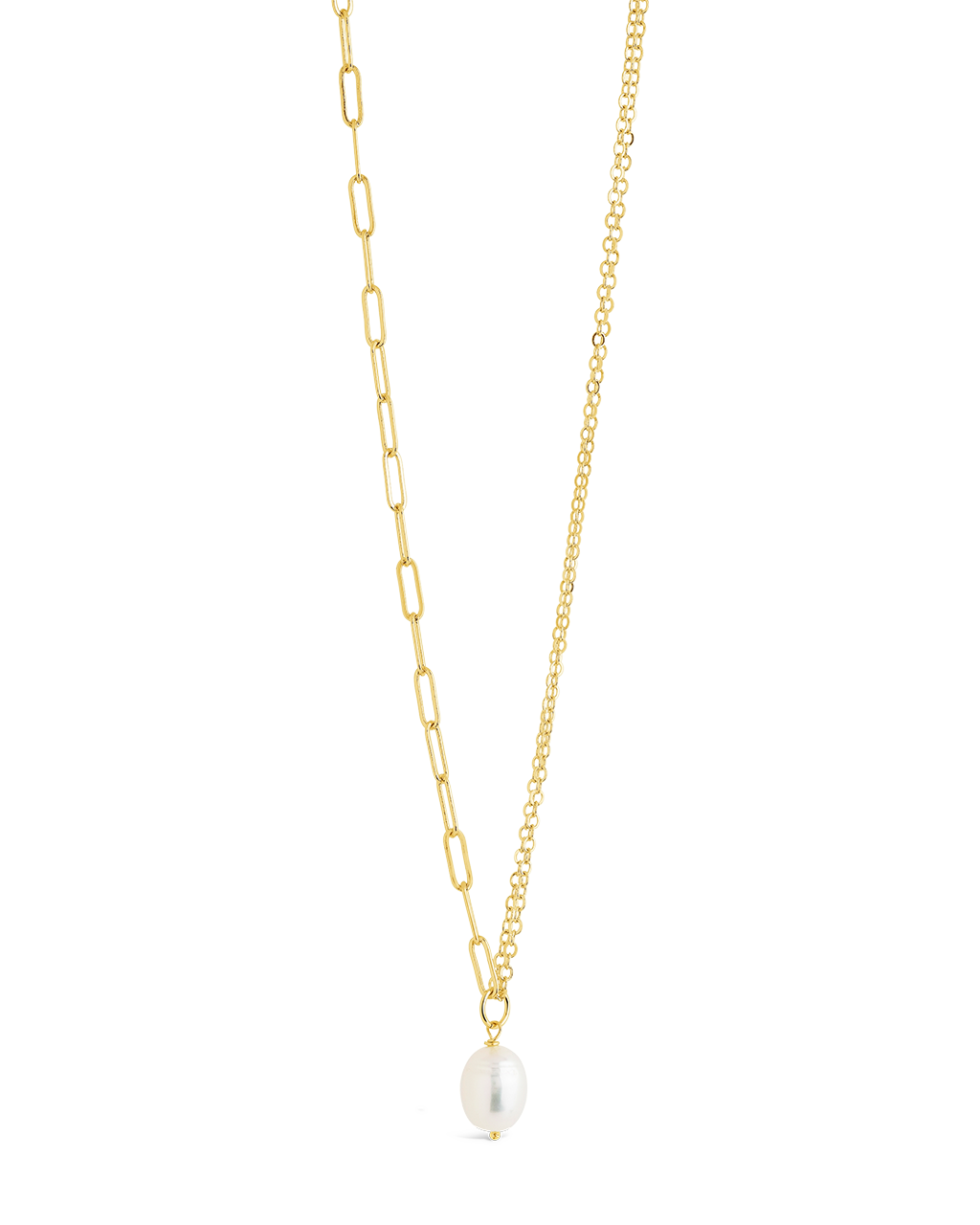 River Pearl Drop Chain Necklace