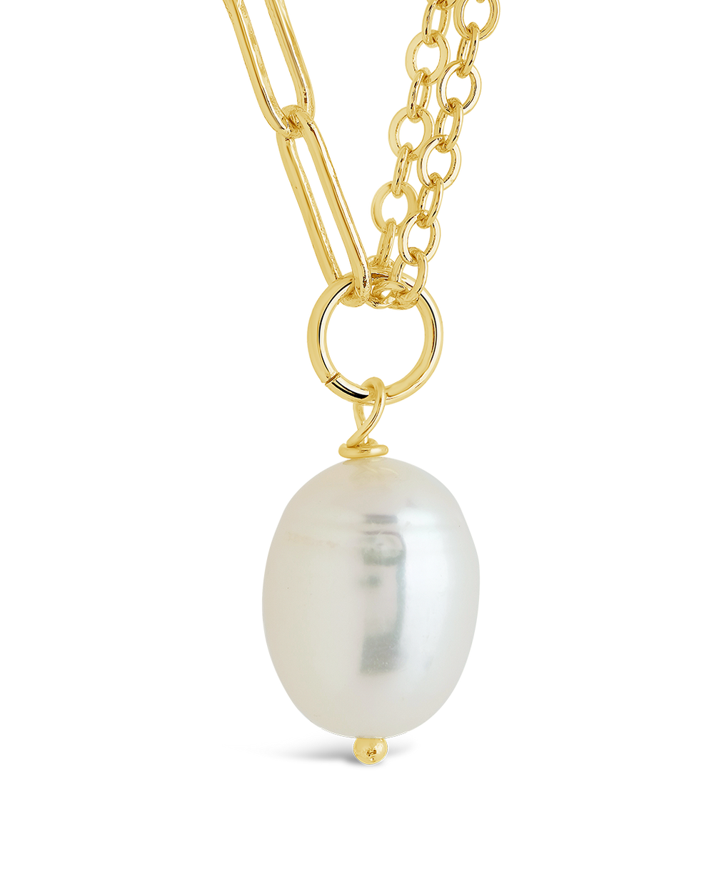 River Pearl Drop Chain Necklace