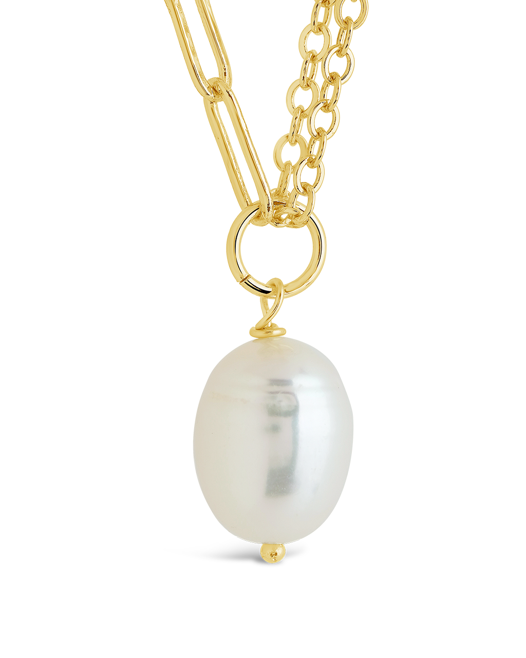 River Pearl Drop Chain Necklace