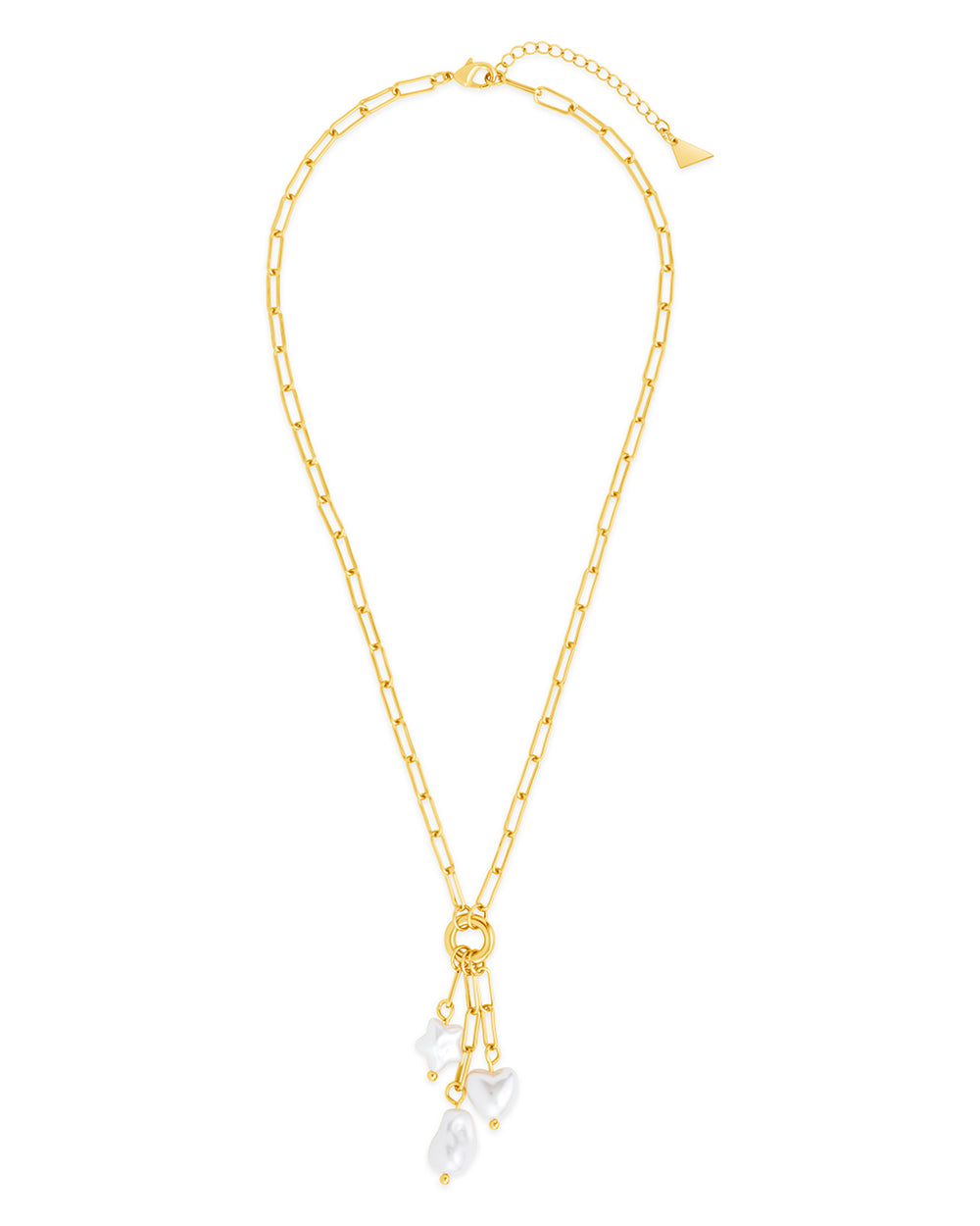 Sabrina Mixed Pearl Charm Necklace