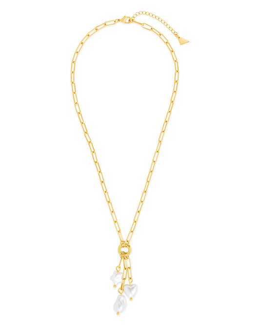 Sabrina Mixed Pearl Charm Necklace