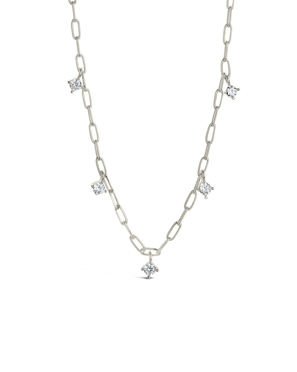 Iskra CZ Charm Necklace Necklace Sterling Forever Silver