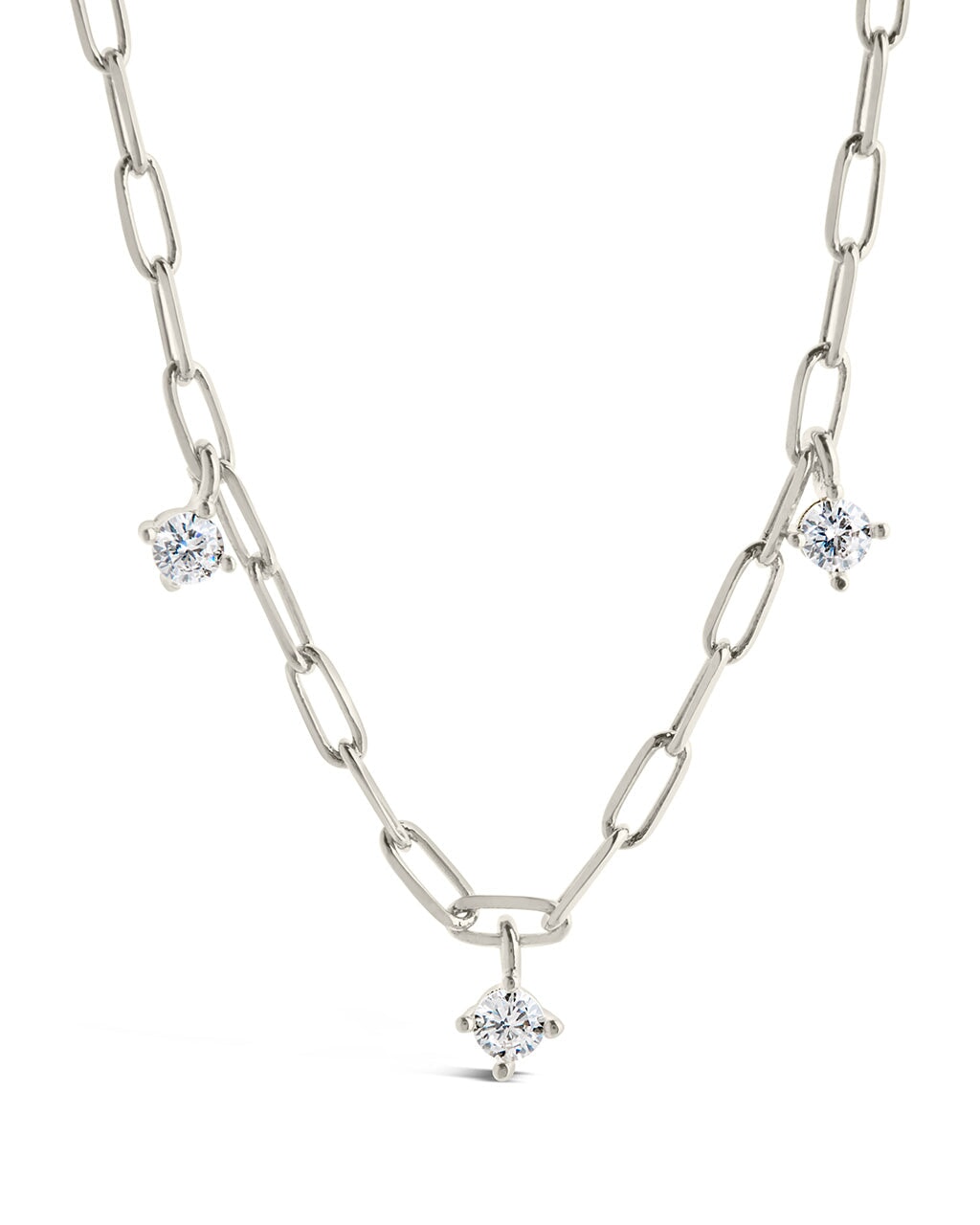 Iskra CZ Charm Necklace Necklace Sterling Forever