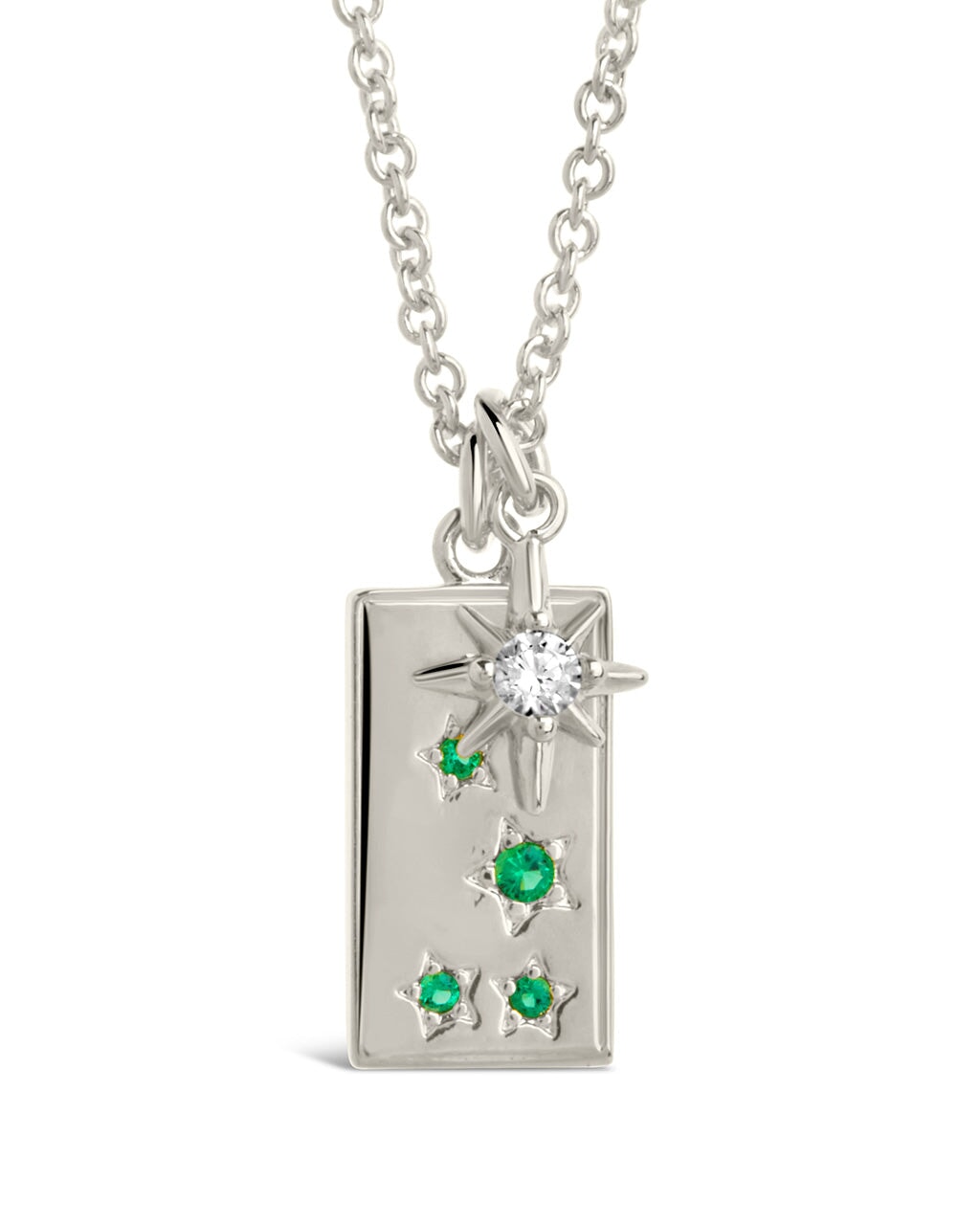 Burst & Tag Charm Necklace Necklace Sterling Forever Silver