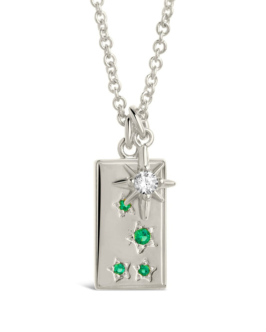 Burst & Tag Charm Necklace Necklace Sterling Forever Silver