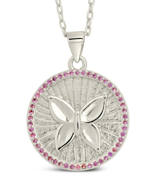 Bindi CZ Butterfly Pendant Necklace Necklace Sterling Forever Silver