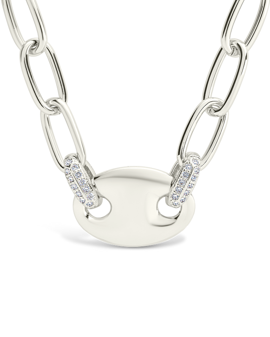 Bliss CZ Anchor Chain Necklace