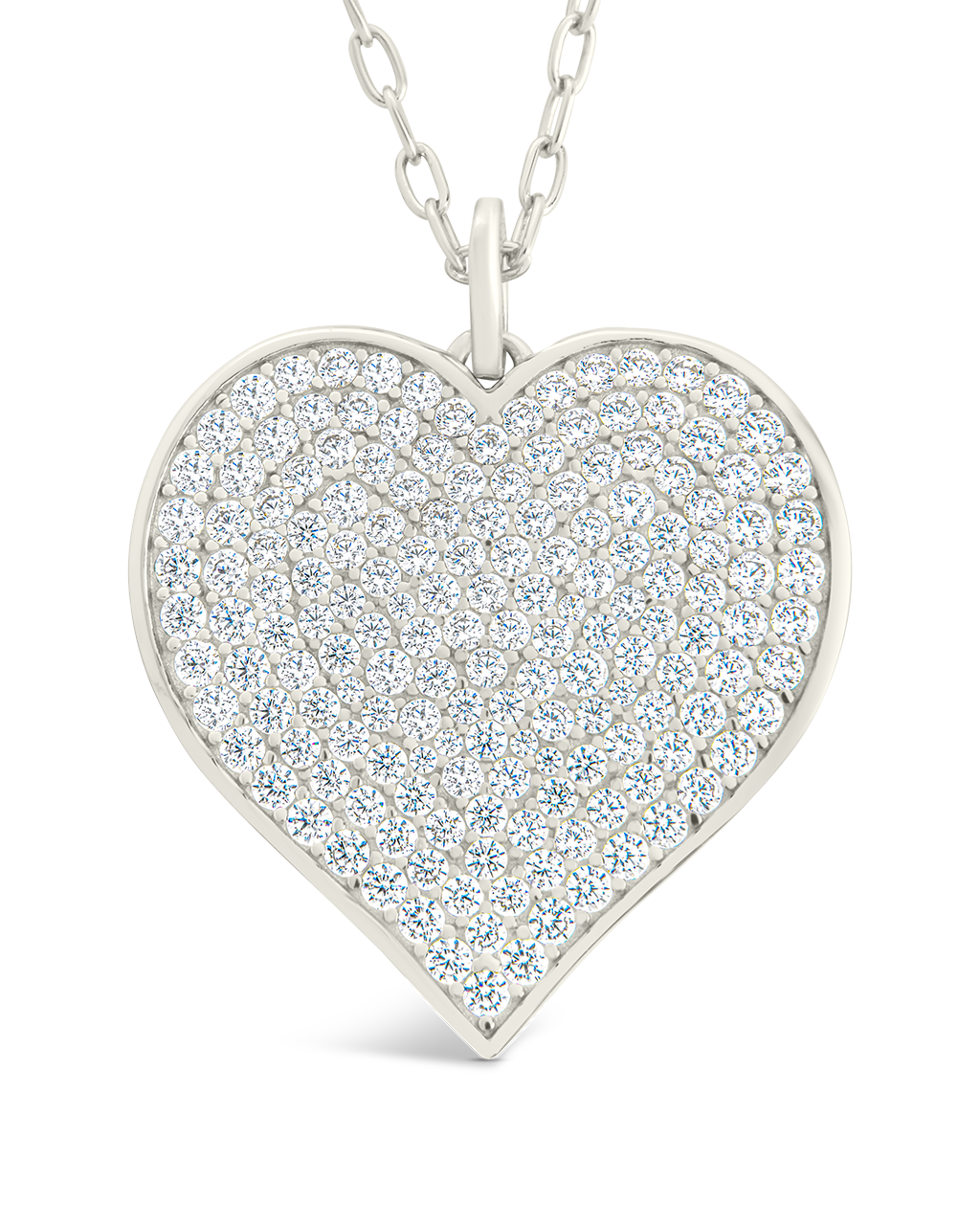 【おすすめ】 Pendant Heart Statement CZ Silver Sterling – Forever Sterling 男性タレント