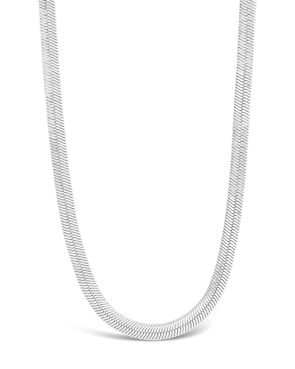 Men's Herringbone Chain Necklace Necklace Sterling Forever Silver 18"