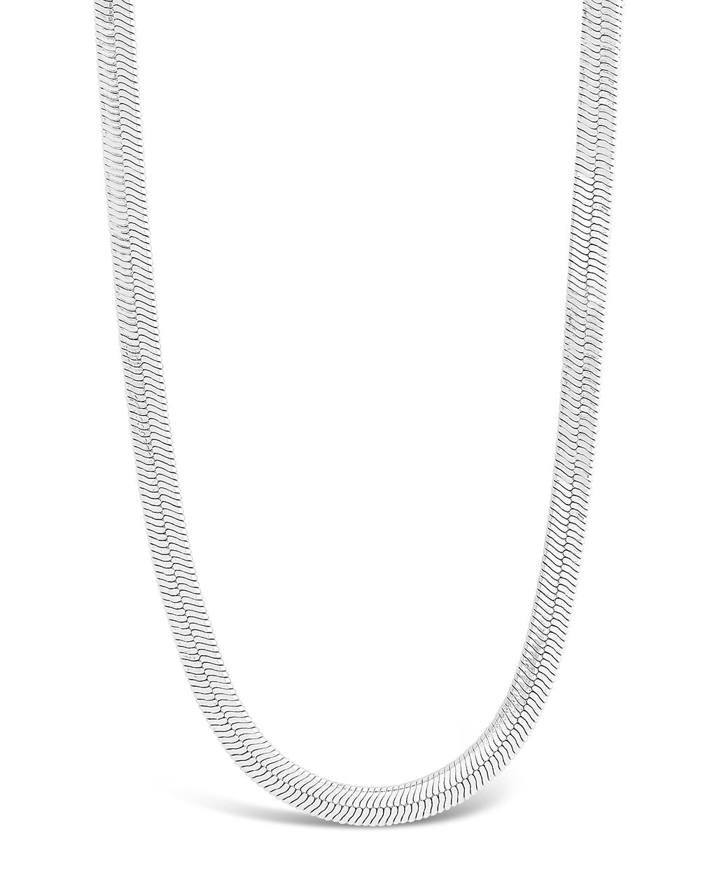 Men's Herringbone Chain Necklace Necklace Sterling Forever Silver 18" 