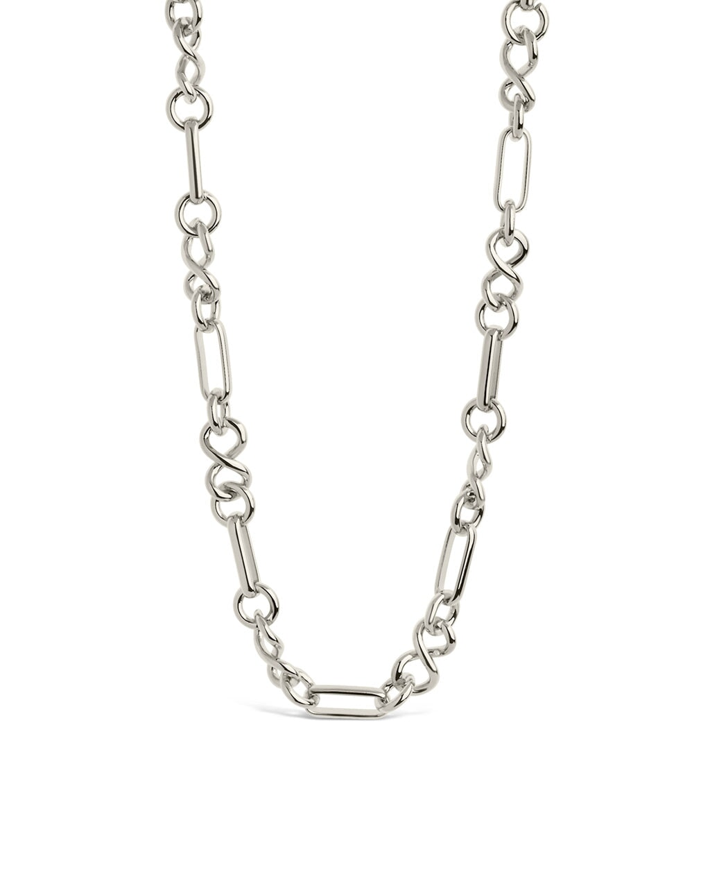 Infinity & Oval Link Chain Necklace Necklace Sterling Forever Silver