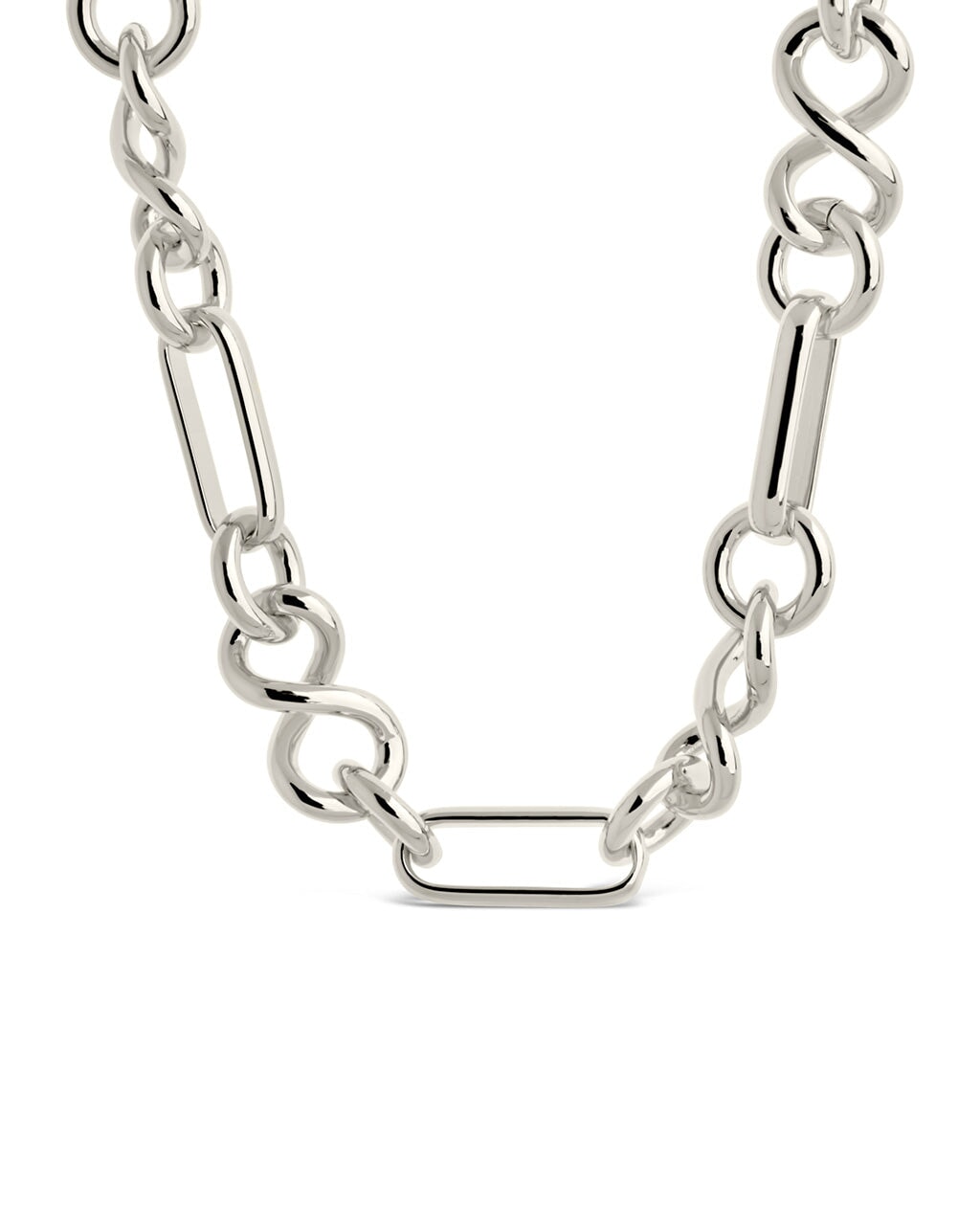 Infinity & Oval Link Chain Necklace Necklace Sterling Forever 
