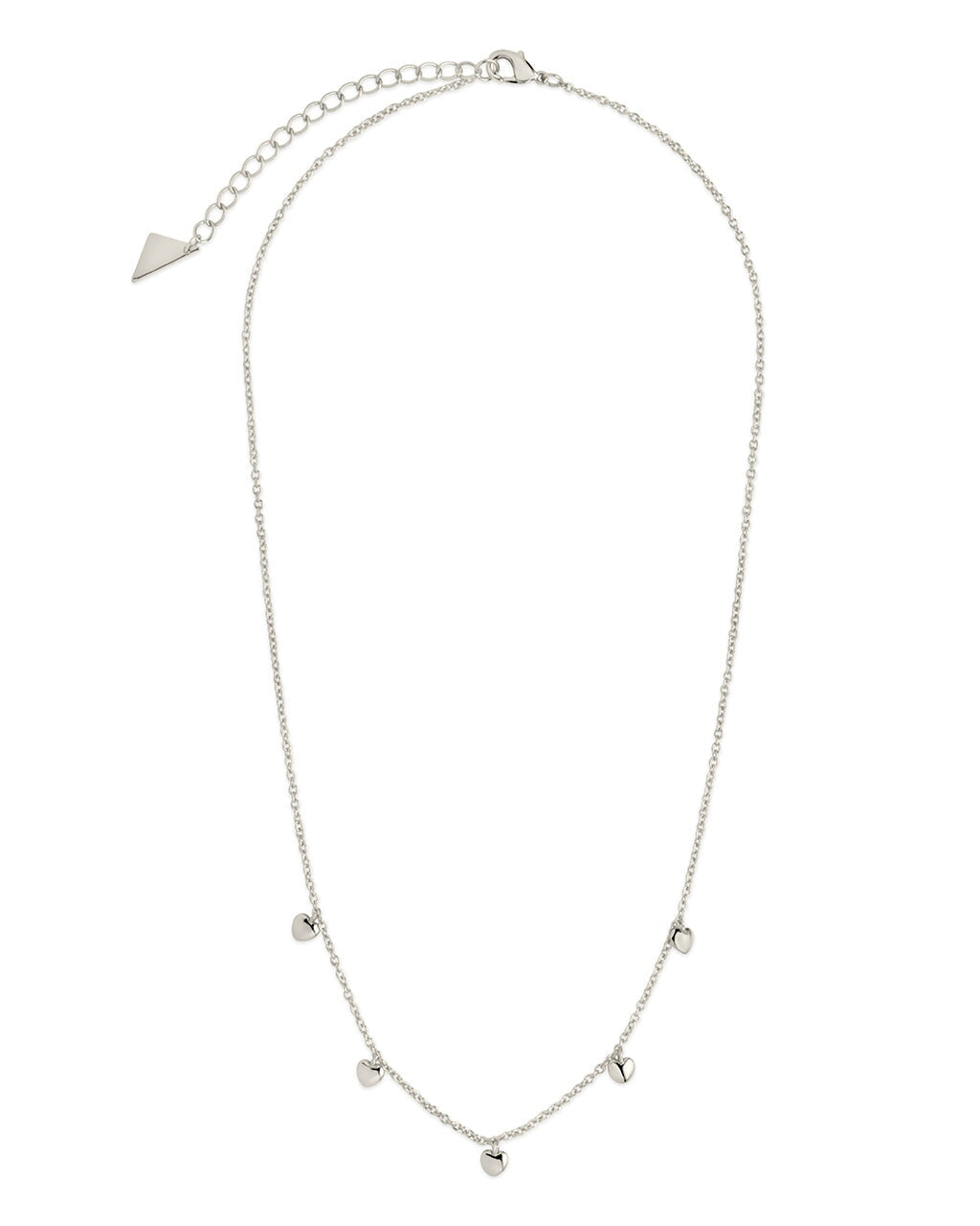 Stationed Heart Charm Necklace Necklace Sterling Forever
