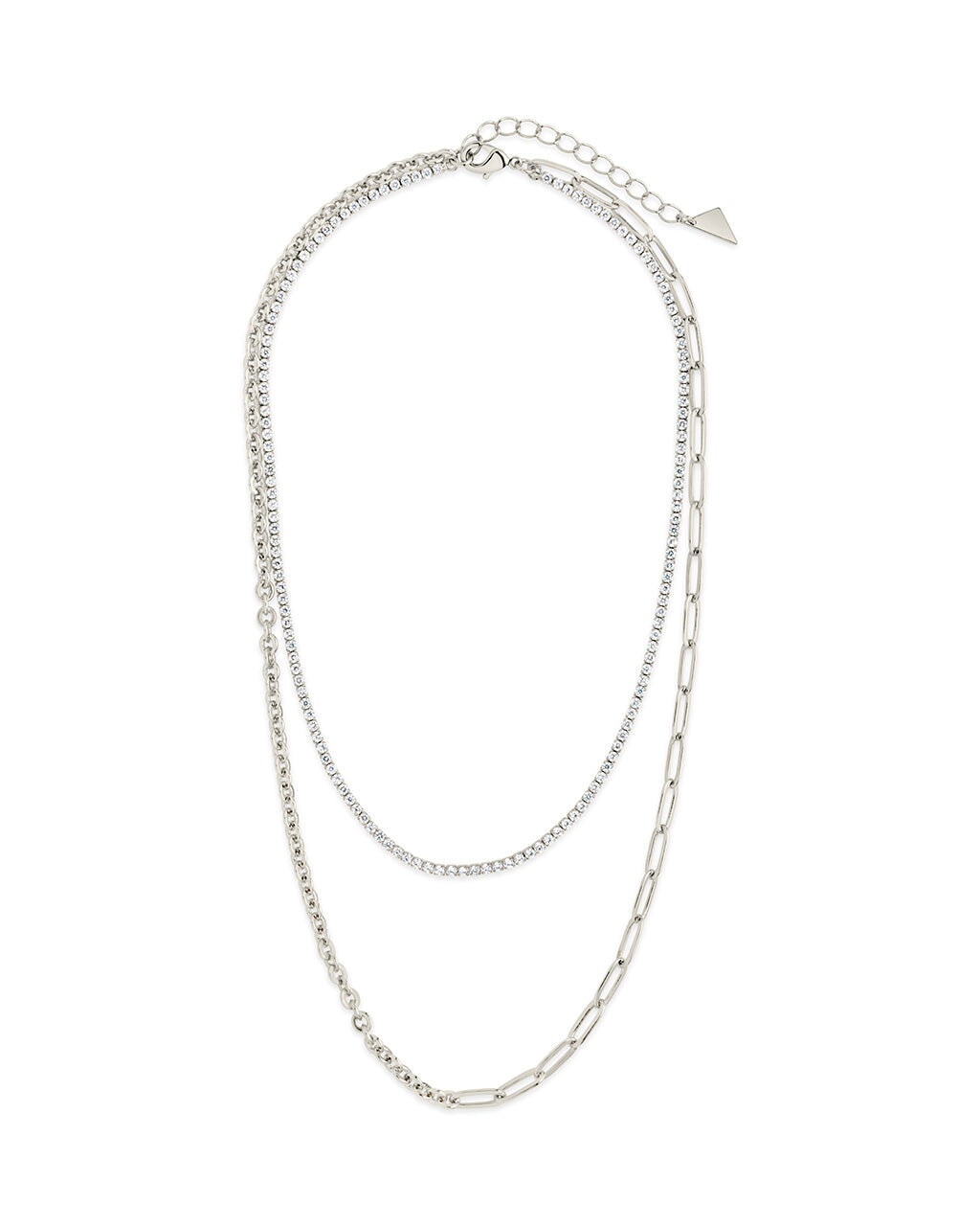 Collins CZ Layered Chain Necklace Necklace Sterling Forever