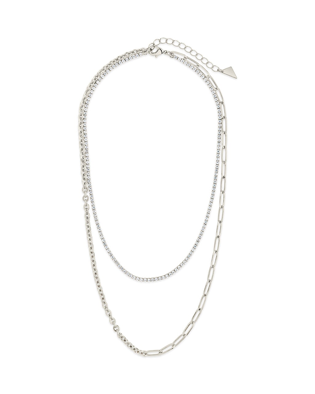 Collins CZ Layered Chain Necklace Necklace Sterling Forever 