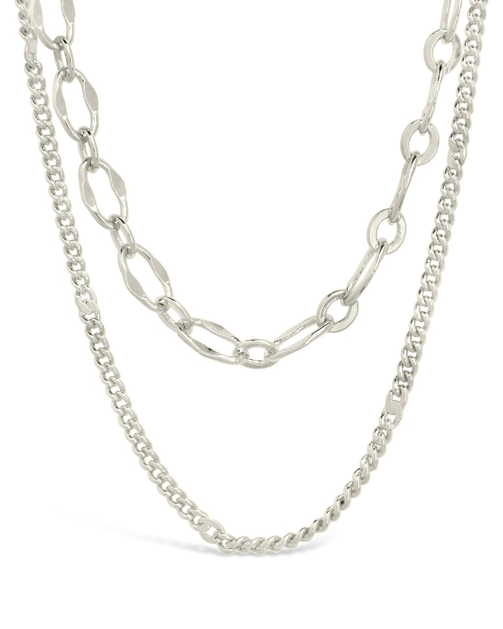 Serenity Layered Chain Necklace Necklace Sterling Forever Silver