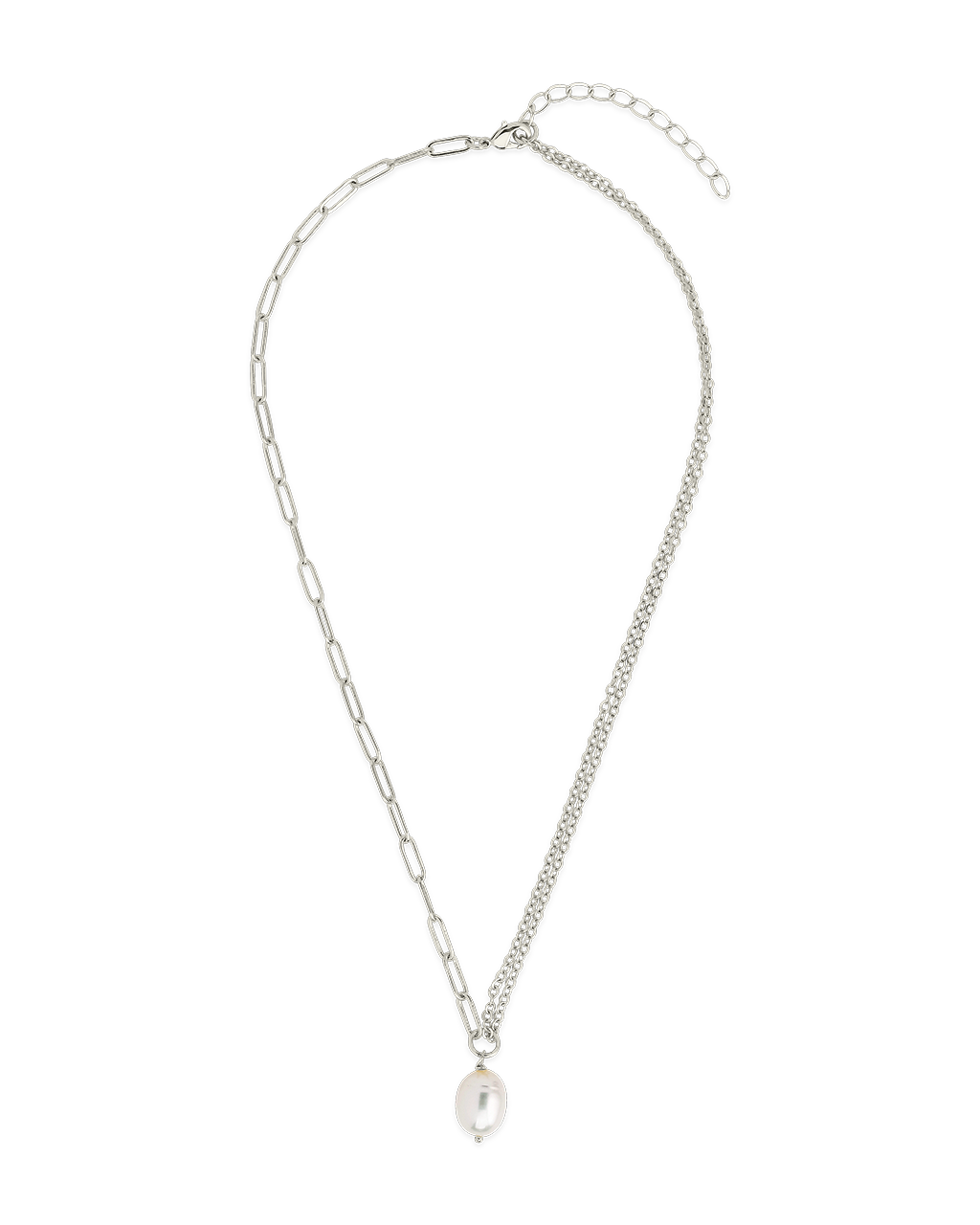 River Pearl Drop Chain Necklace