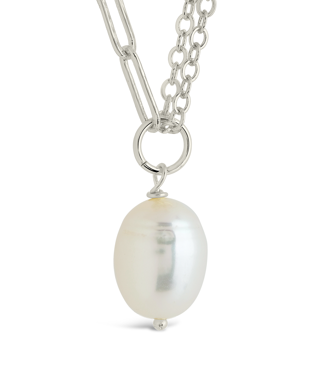 River Pearl Drop Chain Necklace