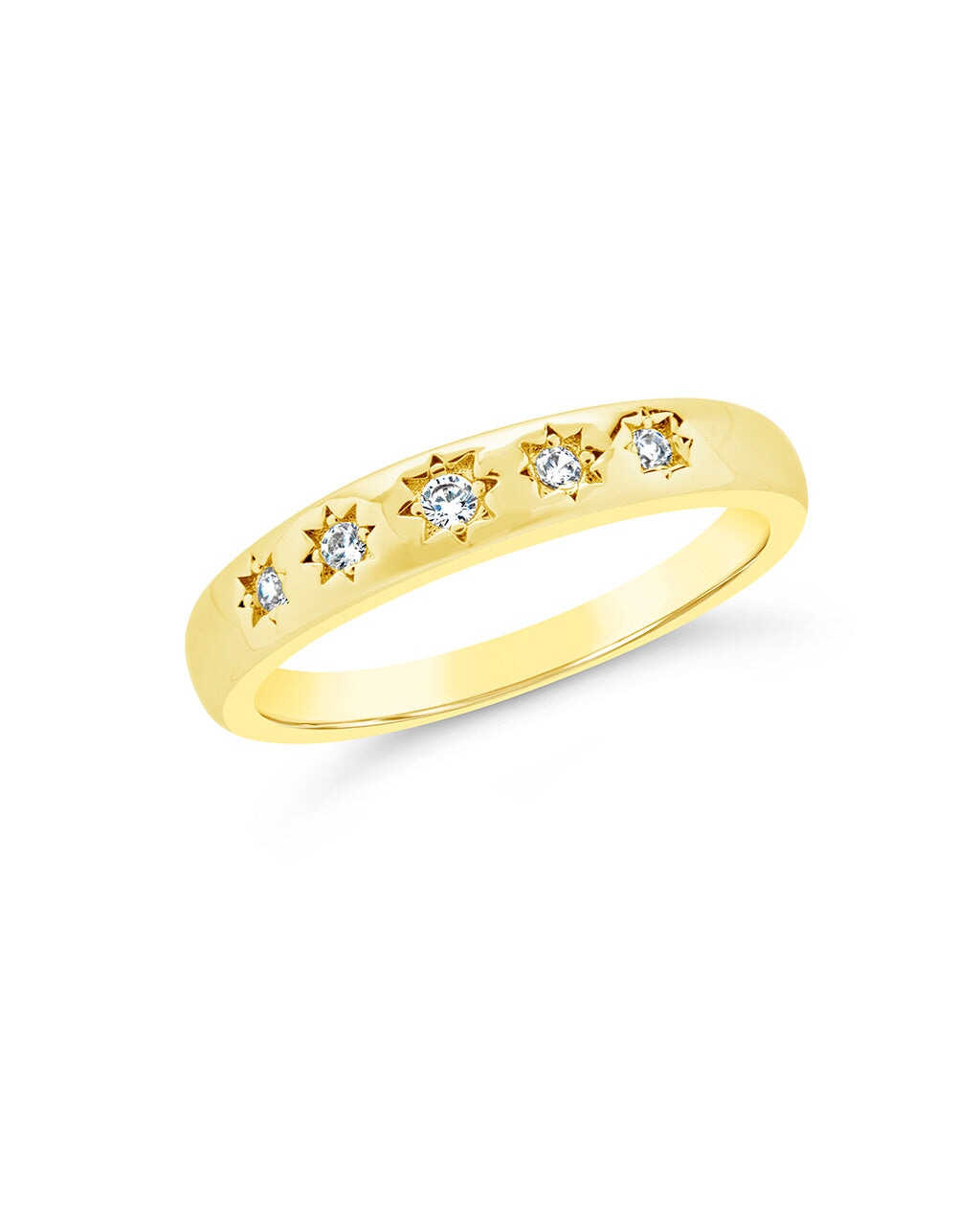 Lennon Ring Ring Sterling Forever Gold Clear 6