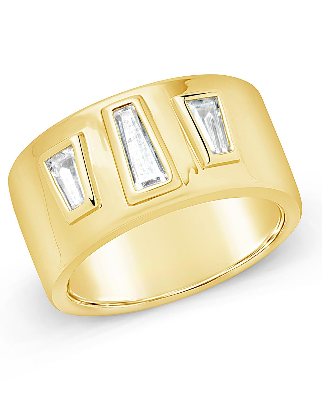 Colsie Cigar Band Ring Ring Sterling Forever Gold 6
