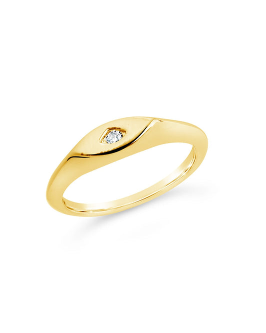 Junia Thin Signet Ring Ring Sterling Forever Gold 6