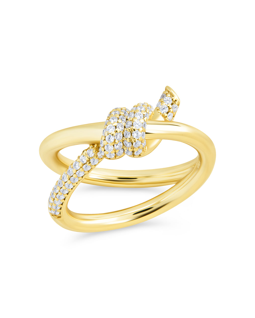 Sterling Silver Irene CZ Twisted Ring