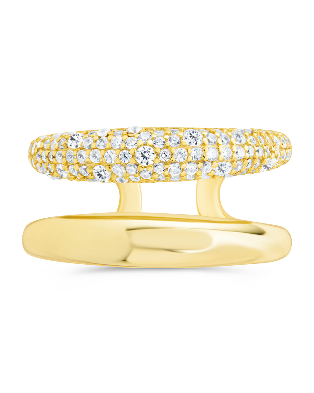 Sterling Silver Maisey CZ Studded Open Ring