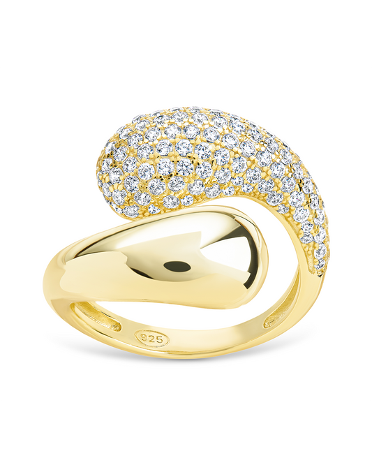 Sterling Silver Cecilia CZ Open Ring