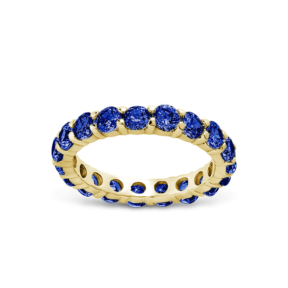 Sterling Silver Gracie Sapphire CZ Eternity Ring