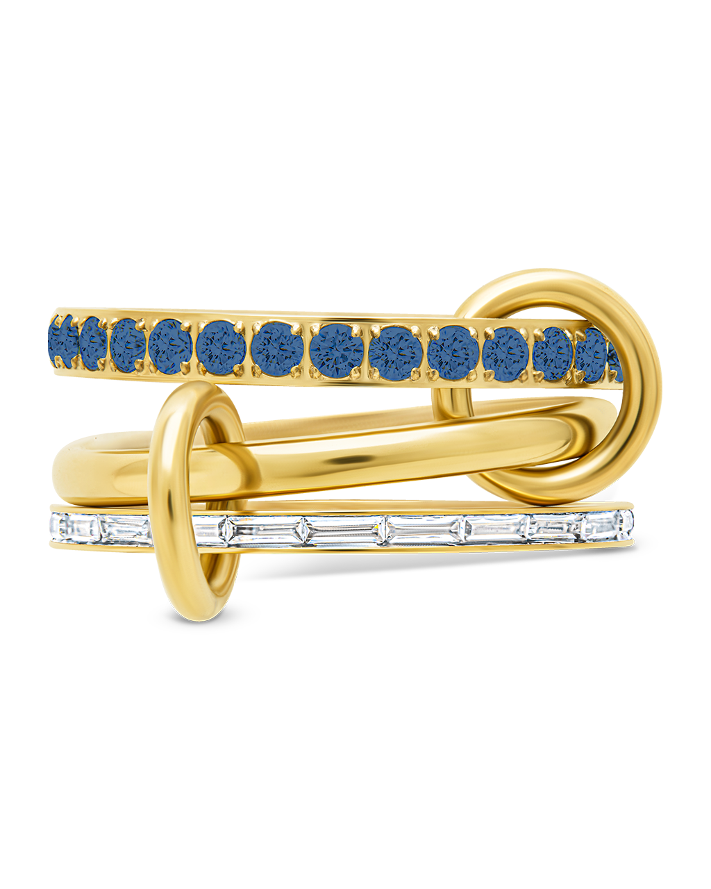 Thea CZ Linked Stacking Ring Set