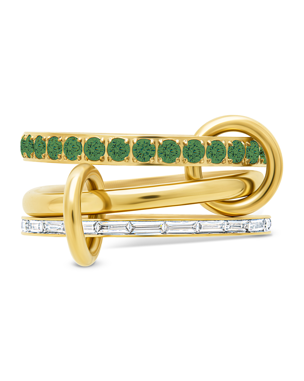 Thea CZ Linked Stacking Ring Set