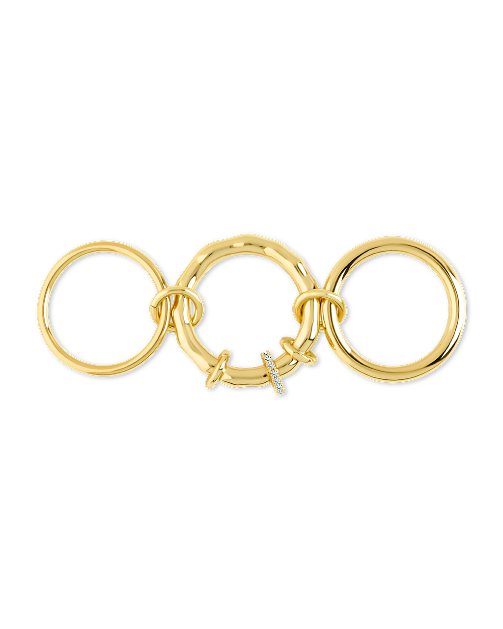 Giovanna CZ Linked Stacking Ring Set