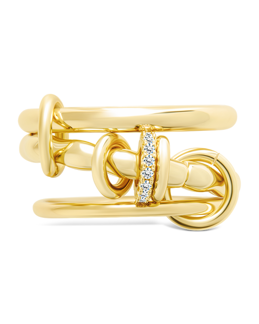 Giovanna CZ Linked Stacking Ring Set