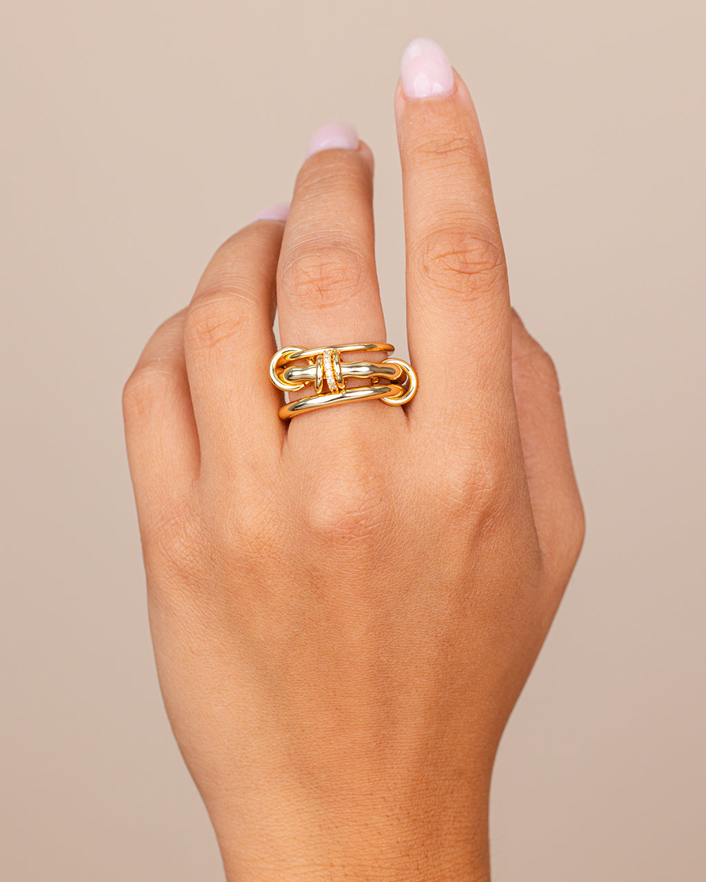 Giovanna CZ Linked Stacking Ring Set