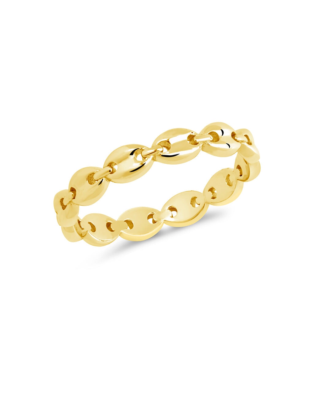 Janie Chain Ring Ring Sterling Forever Gold 7