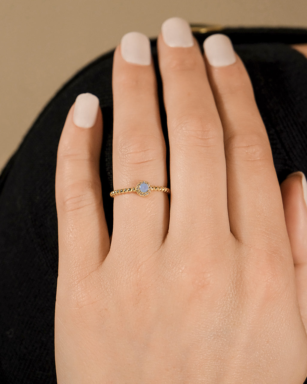 Sterling Silver Layla Opal Textured Ring