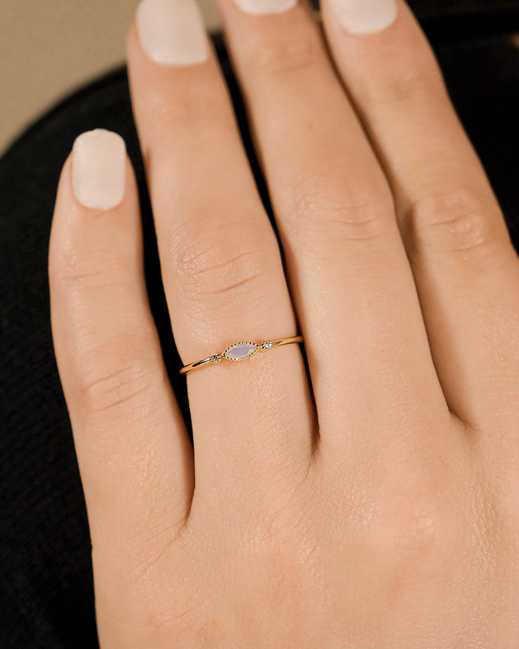 Sterling Silver Karina CZ Mother of Pearl Ring