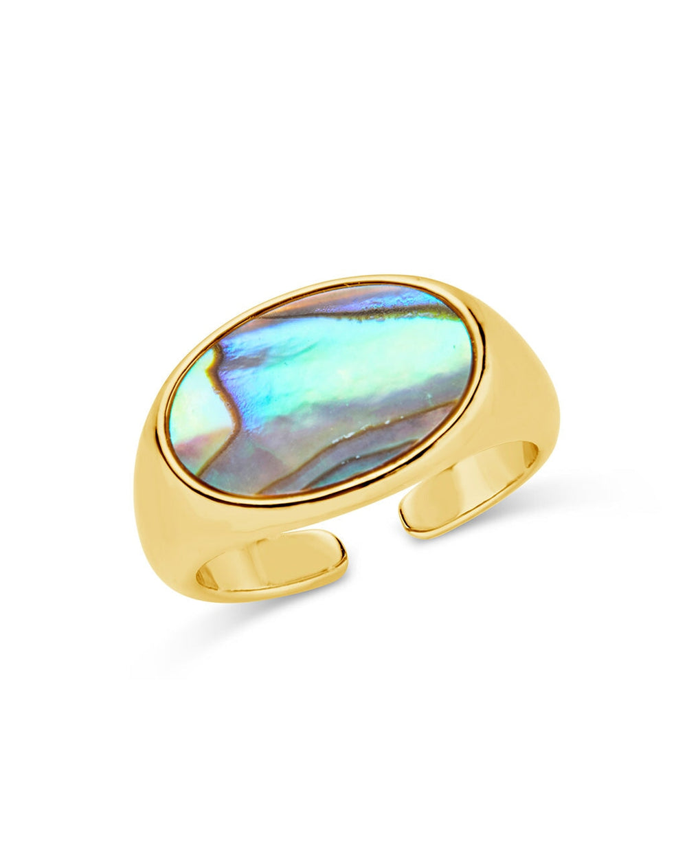 Gail Open Band Ring Ring Sterling Forever Gold 6