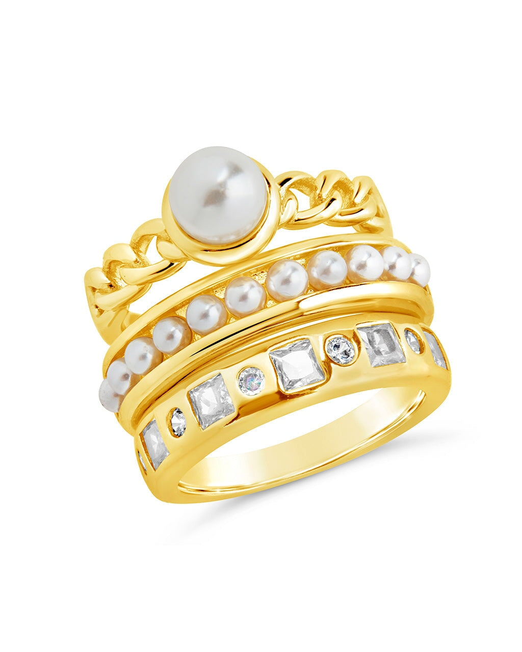 Kimber Stacking Ring Set Ring Sterling Forever Gold 6