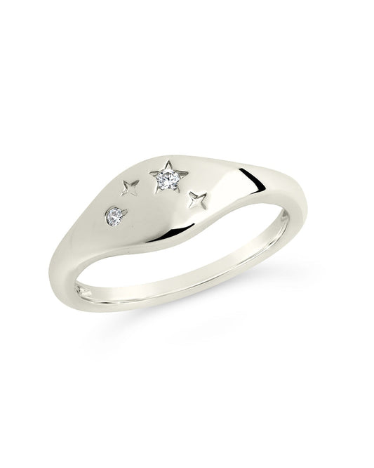 Jupiter Thin Signet Ring Ring Sterling Forever Silver 6