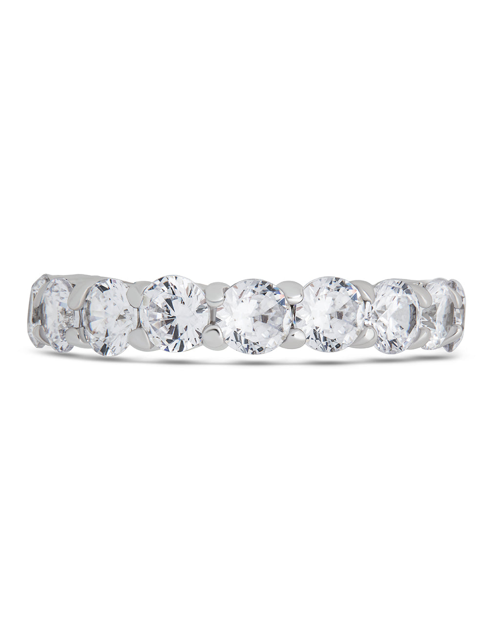 Sterling Silver CZ Eternity Band Ring