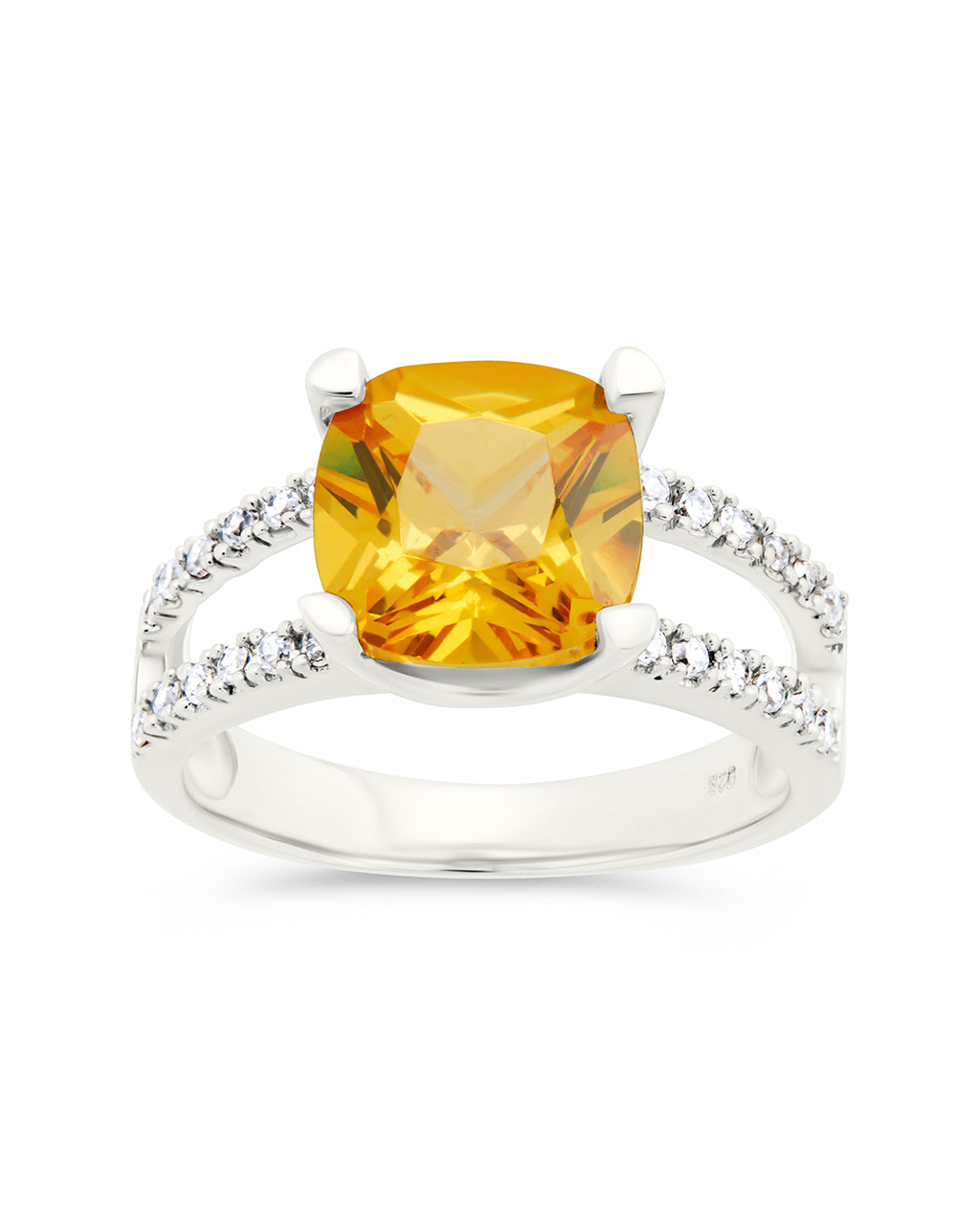 Sterling Silver Britney's Engagement Ring in Canary