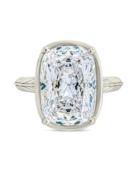 Sterling Silver Elongated Cushion Cocktail Ring