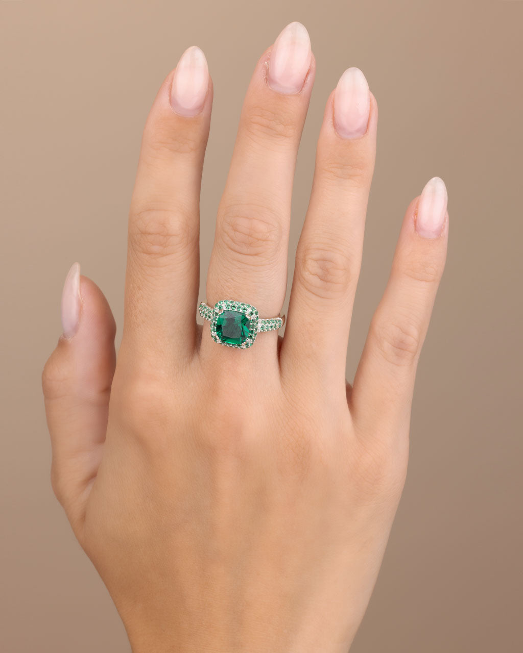 Sterling Silver Emerald CZ Legacy Ring