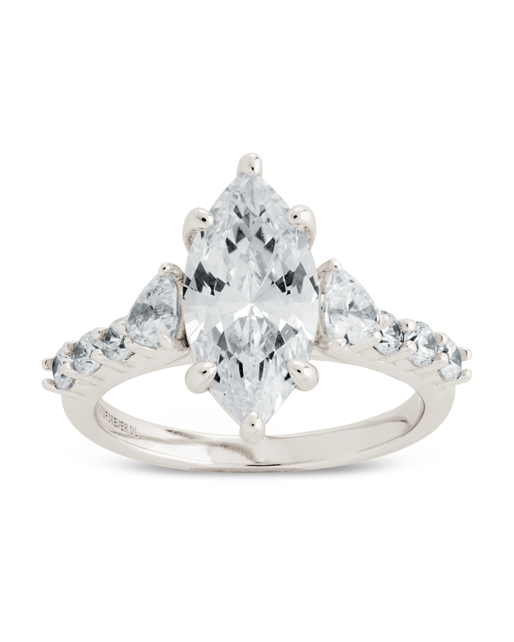 Sterling Silver Marquise & Trillion Ring