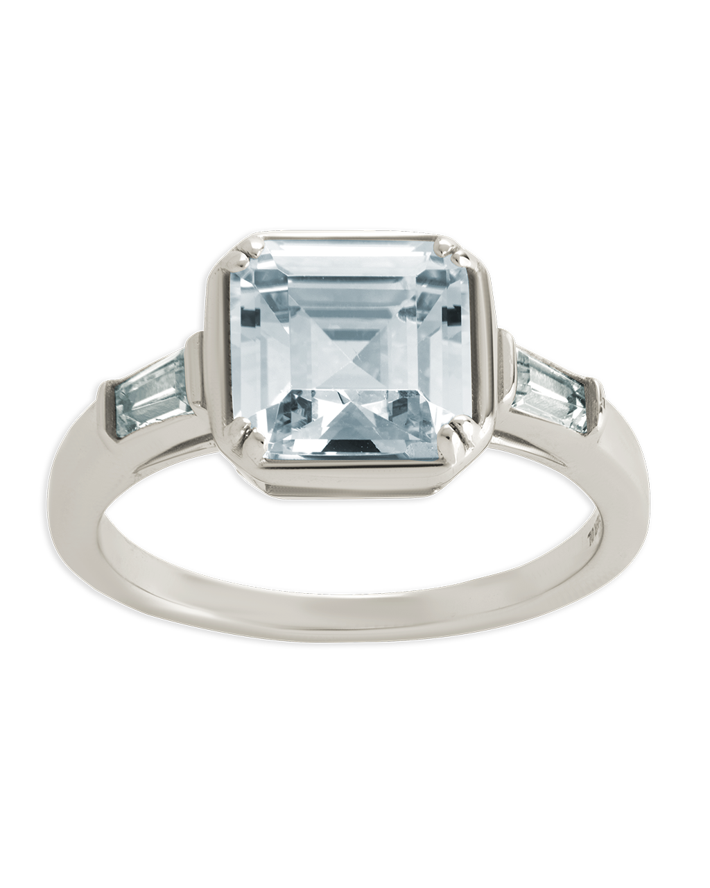 Sterling Silver Asscher Baguette Ring