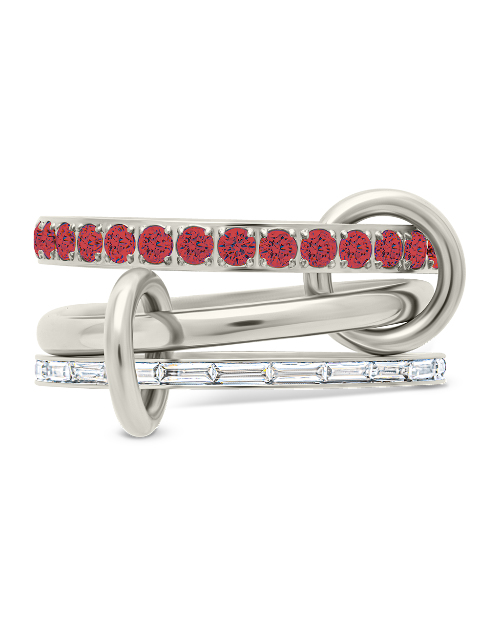 Thea CZ Linked Stacking Ring Set