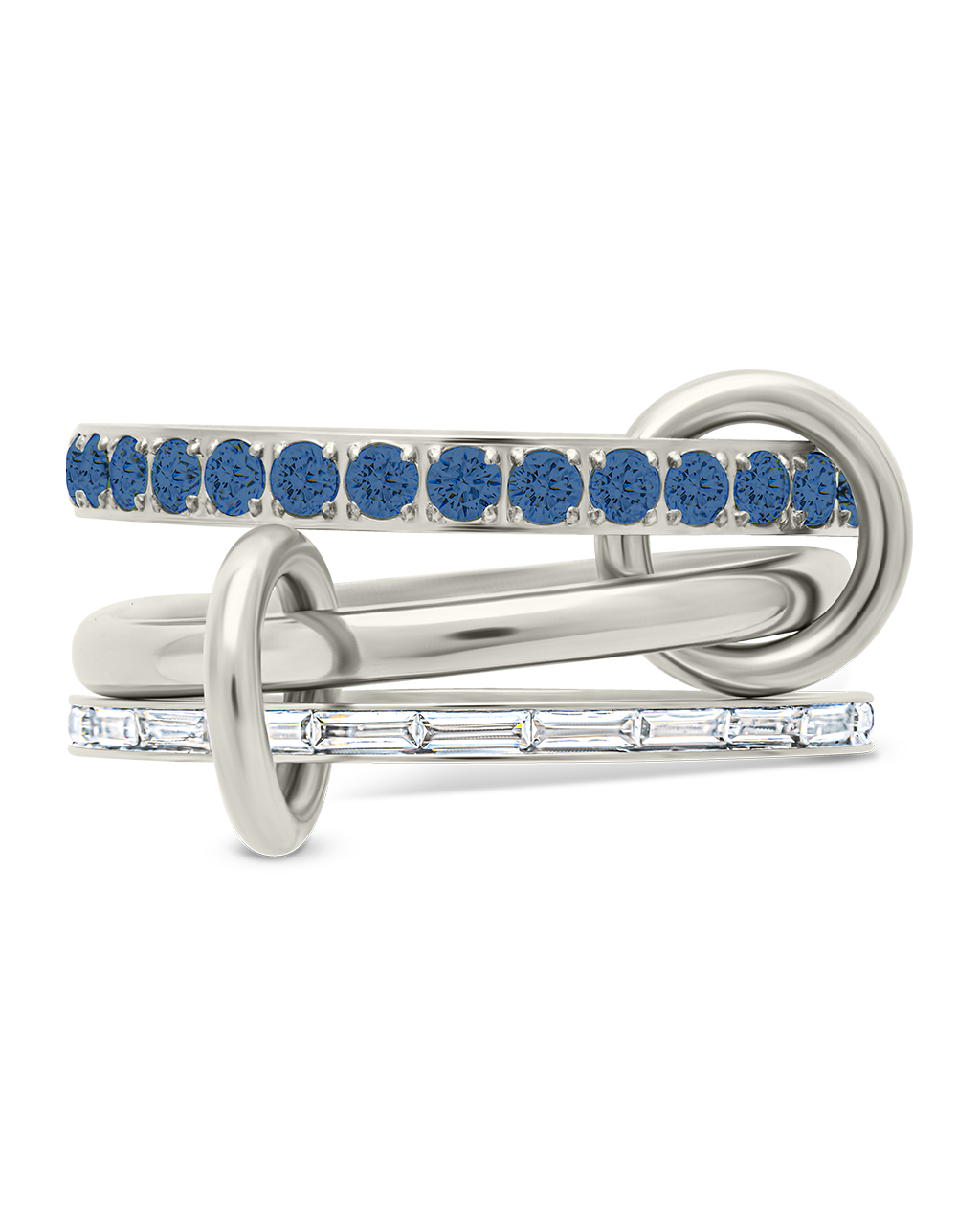 Thea CZ Linked Stacking Ring Set