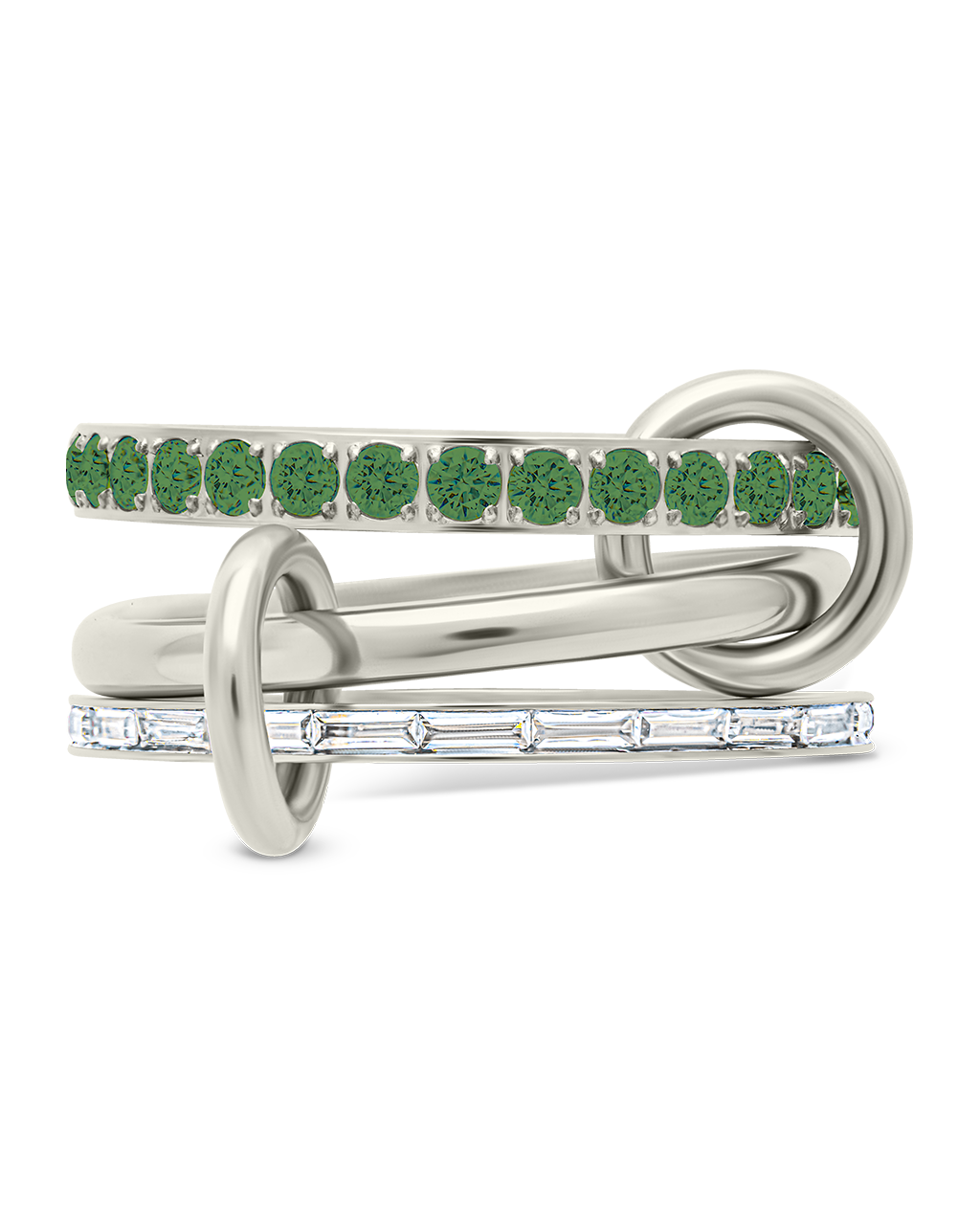 Thea CZ Linked Stacking Ring Set