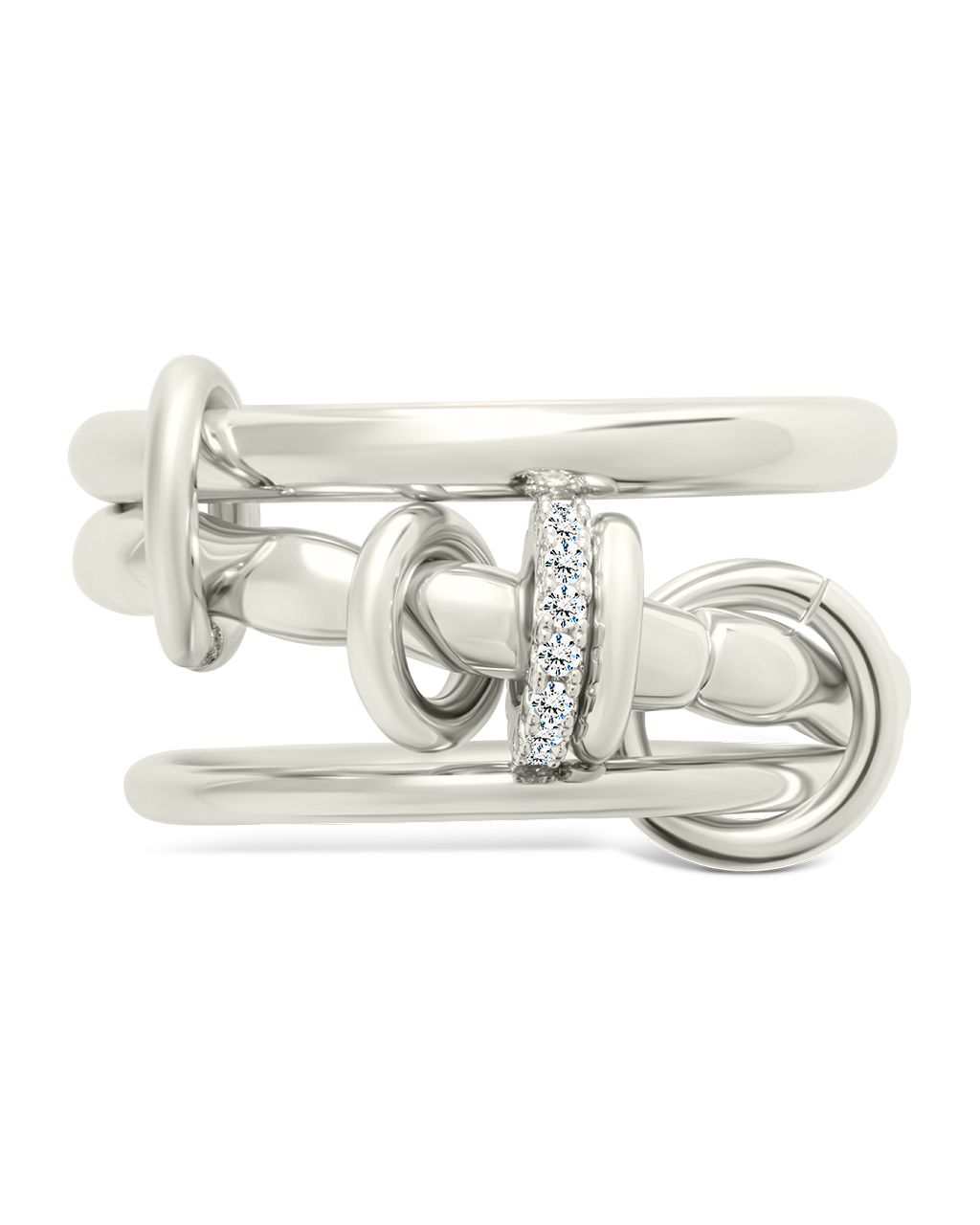 Giovanna CZ Linked Stacking Ring Set